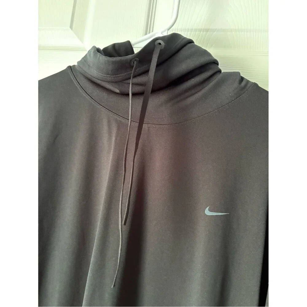 Nike Dri-Fit cowl funnel neck pullover sweatshirt textured sleeves men size XL